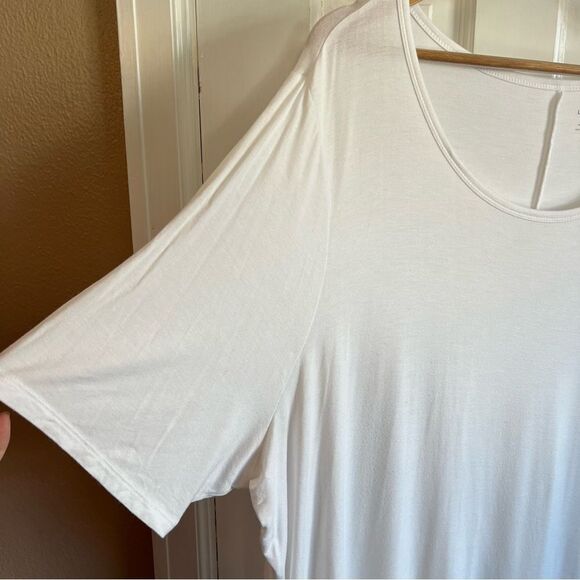 Lane Bryant White Relaxed Short Sleeve Tee - Picture 4 of 5